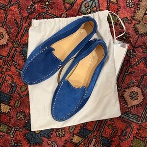 M. Gemi blue suede driving moccasins